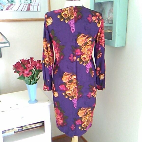 Vintage Liz Claiborne Floral Shift - Picture 6 of 13